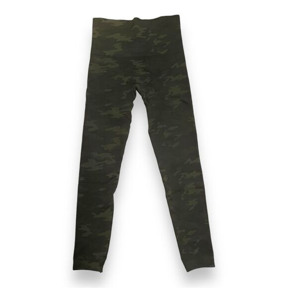 Spanx Look at Me Now Seamless Leggings Green Camo Print High Waisted Size S - Picture 1 of 7